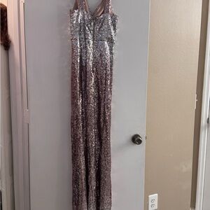 Sequin Maxi Dress in Rose Gold